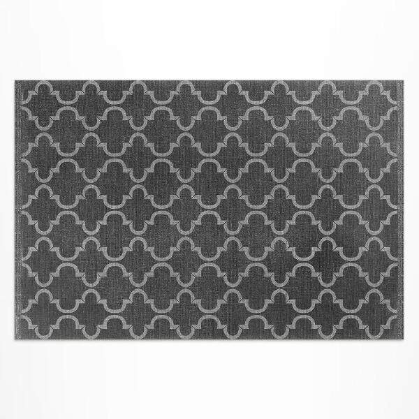 Tapis vinyle d’extérieur Tissu imitation élégant à motifs orientaux