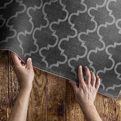 Tapis vinyle d’extérieur Tissu imitation élégant à motifs orientaux