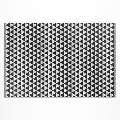 Tapis vinyle d’extérieur Tissu imitation triangles à motifs géométriques