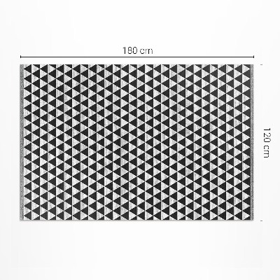 Tapis vinyle d’extérieur Tissu imitation triangles à motifs géométriques