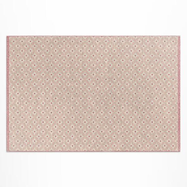Tapis vinyle d’extérieur Tissu imitation motif oriental rose
