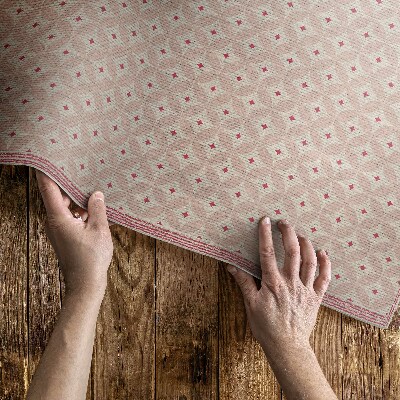 Tapis vinyle d’extérieur Tissu imitation motif oriental rose