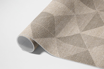 Tapis vinyle d’extérieur Tissu imitation triangles et carrés