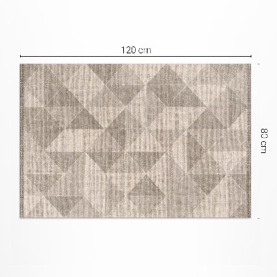 Tapis vinyle d’extérieur Tissu imitation triangles et carrés
