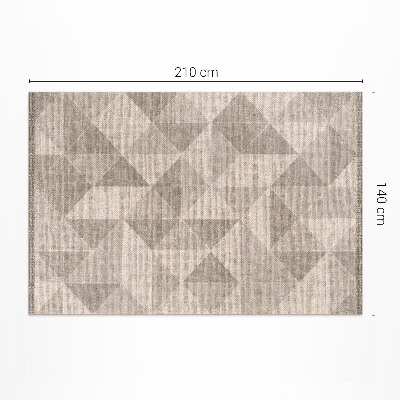 Tapis vinyle d’extérieur Tissu imitation triangles et carrés