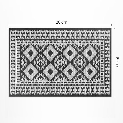 Tapis vinyle d’extérieur Tissu imitation motif rétro vintage