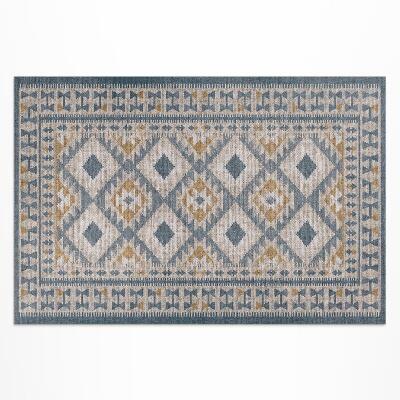 Tapis vinyle d’extérieur Tissu imitation design décoratif rétro