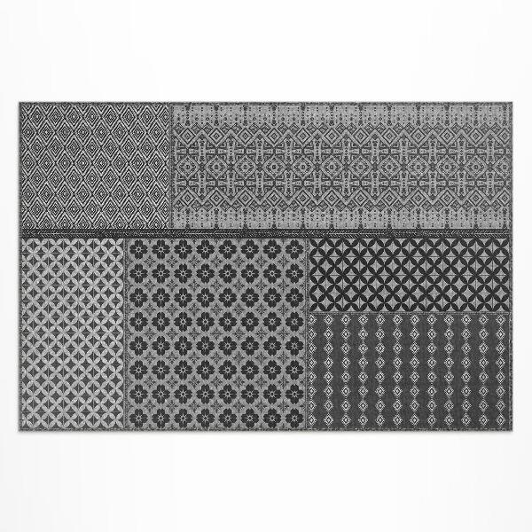 Tapis vinyle d’extérieur Tissu à motifs imitation style aztèque