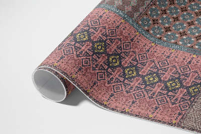 Tapis vinyle d’extérieur Tissu à motifs imitation aztèque