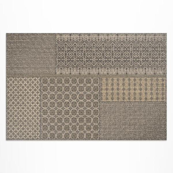 Tapis vinyle d’extérieur Motif aztèque imitation de tissu décoré