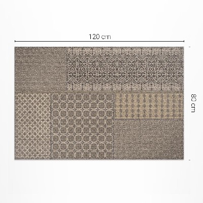 Tapis vinyle d’extérieur Motif aztèque imitation de tissu décoré