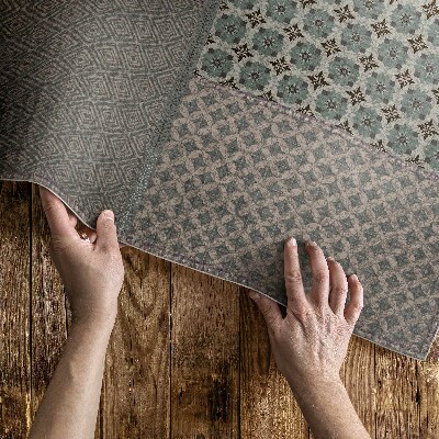 Tapis vinyle d’extérieur Imitation de tissu décoré de style aztèque