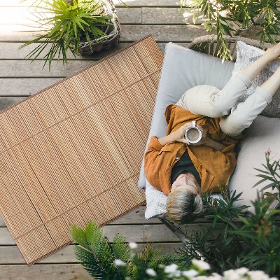 Tapis vinyle d’extérieur Décoration en canne en bois