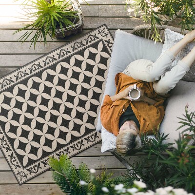 Tapis vinyle d’extérieur Carreaux espagnols élégants en mosaïque