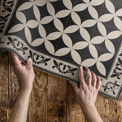 Tapis vinyle d’extérieur Carreaux espagnols élégants en mosaïque