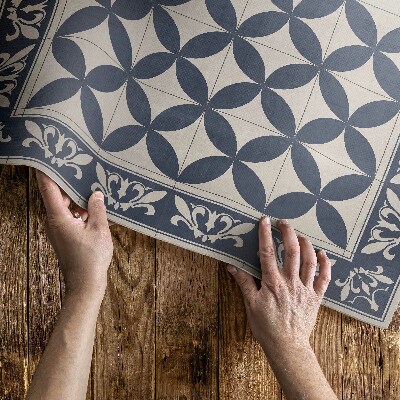 Tapis vinyle d’extérieur Motif azulejos élégant en mosaïque