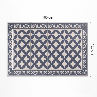 Tapis vinyle d’extérieur Motif azulejos élégant en mosaïque