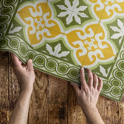 Tapis vinyle d’extérieur Carreaux classiques, mosaïque lumineuse