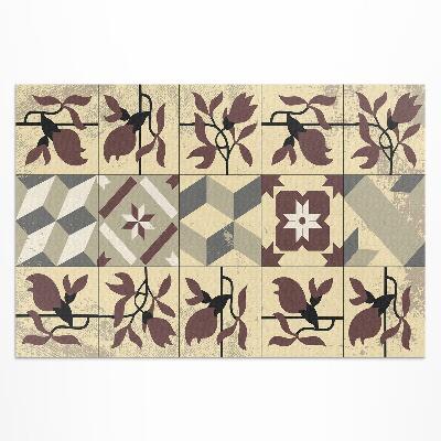 Tapis vinyle d’extérieur Carreaux de mosaïque à motifs Magnolia