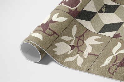 Tapis vinyle d’extérieur Carreaux de mosaïque décoratifs Magnolia