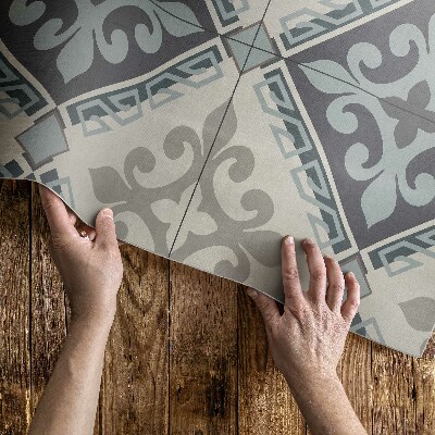 Tapis vinyle d’extérieur Mosaïque d'ornement géométrique vintage