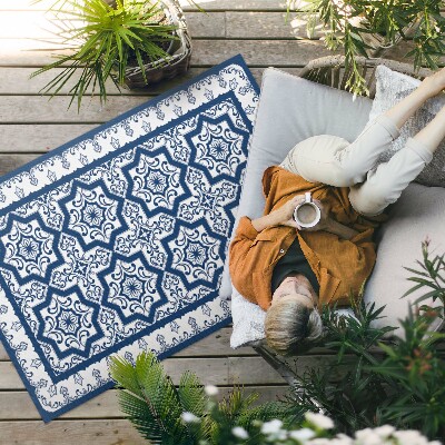 Tapis vinyle d’extérieur Carreaux décorés de style portugais