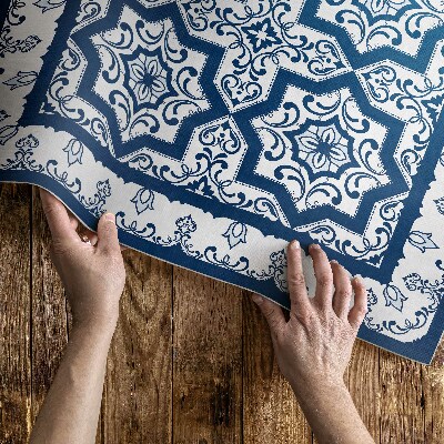 Tapis vinyle d’extérieur Carreaux décorés de style portugais