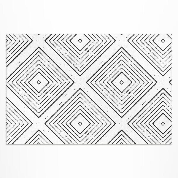Tapis vinyle d’extérieur Motif bohème à carrés réguliers