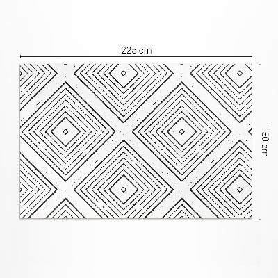 Tapis vinyle d’extérieur Motif bohème à carrés réguliers