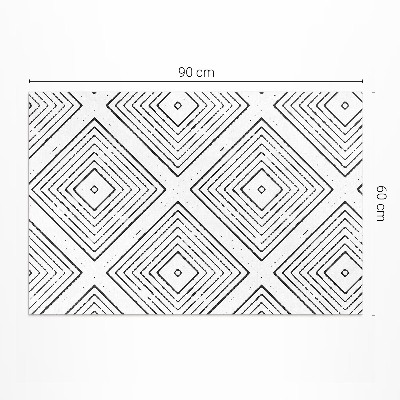 Tapis vinyle d’extérieur Motif bohème à carrés réguliers