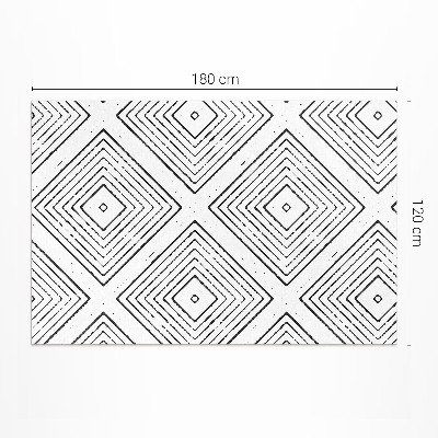 Tapis vinyle d’extérieur Motif bohème à carrés réguliers