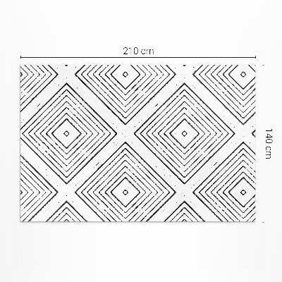 Tapis vinyle d’extérieur Motif bohème à carrés réguliers