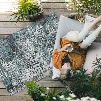 Tapis vinyle d’extérieur Motif de tissu rétro vieilli