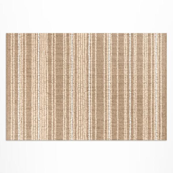 Tapis vinyle d’extérieur Tissu beige style bohème vintage