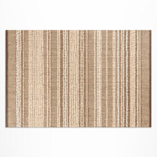 Tapis vinyle d’extérieur Motif tissu marron style bohème vintage