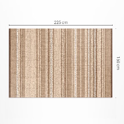 Tapis vinyle d’extérieur Motif tissu marron style bohème vintage