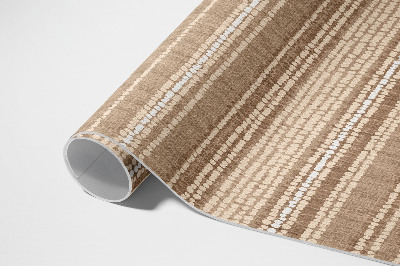 Tapis vinyle d’extérieur Motif tissu marron style bohème vintage