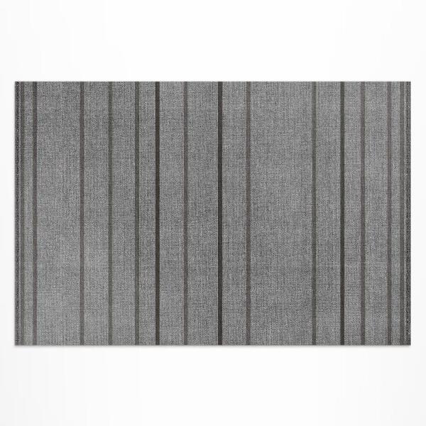 Tapis vinyle d’extérieur Rayures grises style bohème vintage