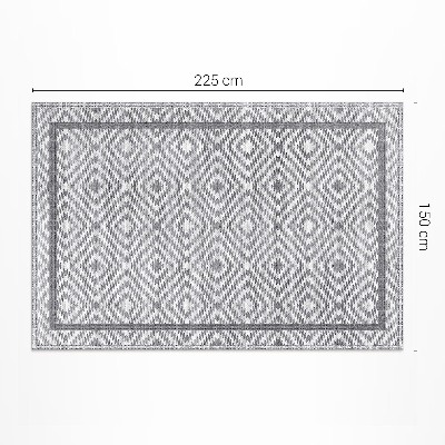 Tapis vinyle d’extérieur Imitation de tissu en forme de diamant hypnotisante