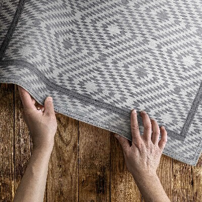 Tapis vinyle d’extérieur Imitation de tissu en forme de diamant hypnotisante