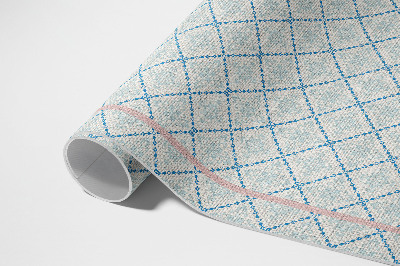 Tapis vinyle d’extérieur Tissu imitation lignes bleues régulières