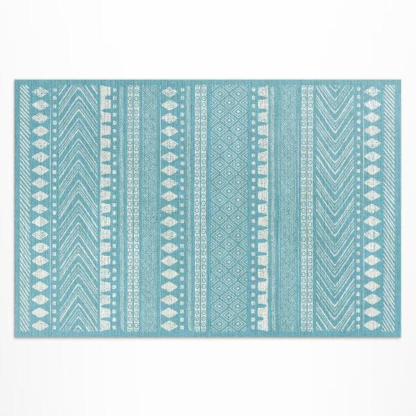 Tapis vinyle d’extérieur Motif imitation tissu indien