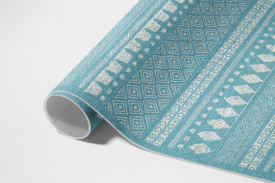 Tapis vinyle d’extérieur Motif imitation tissu indien