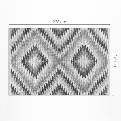 Tapis vinyle d’extérieur Tissu imitation motif géométrique gris