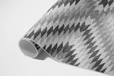 Tapis vinyle d’extérieur Tissu imitation motif géométrique gris