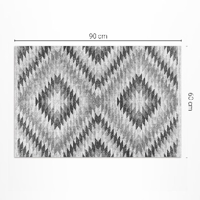 Tapis vinyle d’extérieur Tissu imitation motif géométrique gris