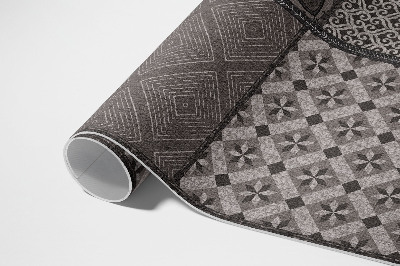 Tapis vinyle d’extérieur Une combinaison de différents motifs, tissu imitation