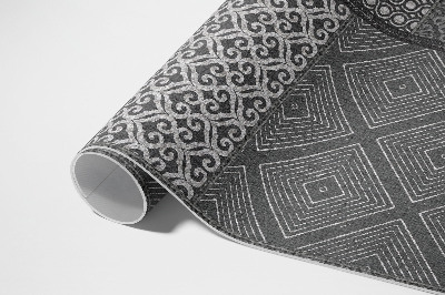 Tapis vinyle d’extérieur Mélange de différents motifs de tissu imitation