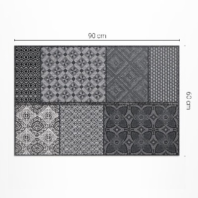 Tapis vinyle d’extérieur Un mélange de motifs, imitation tissu