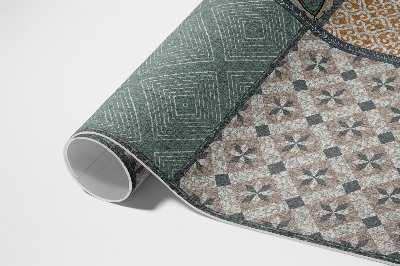 Tapis vinyle d’extérieur Différentes textures de tissu d'imitation